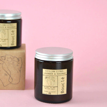 Candle 180ml Sicilian Citrus, Lavender & Rosemary Oil Candle homeware shops bristol gift shops bristol Bouclé
