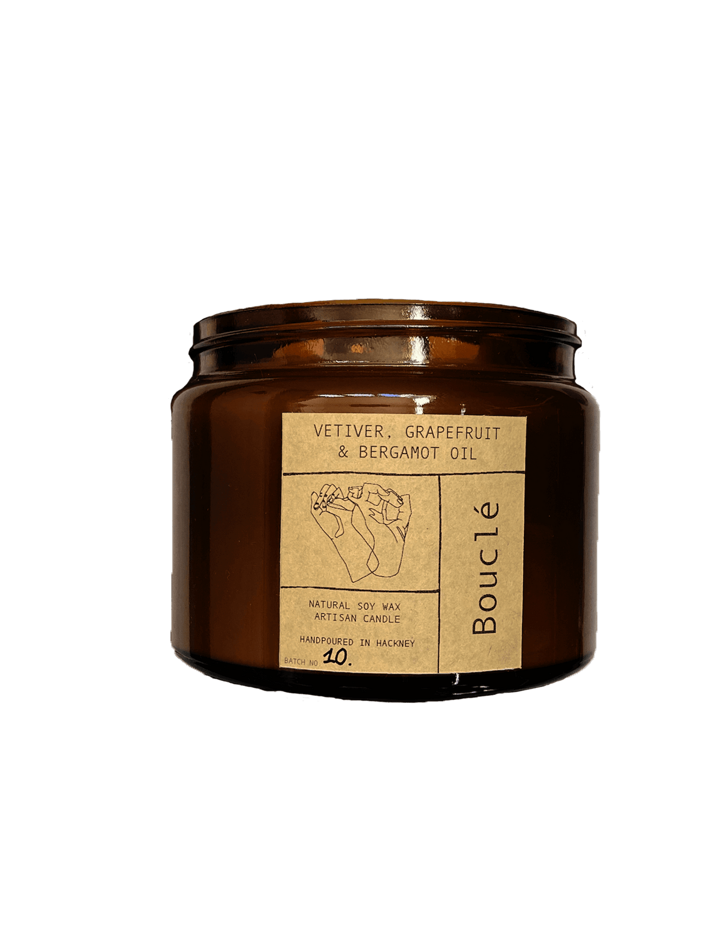 Candle Vetiver, Grapefruit & Bergamot Oil candle homeware shops bristol gift shops bristol Bouclé