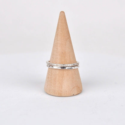 Ring Hammered and Faceted Band Stacking Rings homeware shops bristol gift shops bristol Clare Lloyd