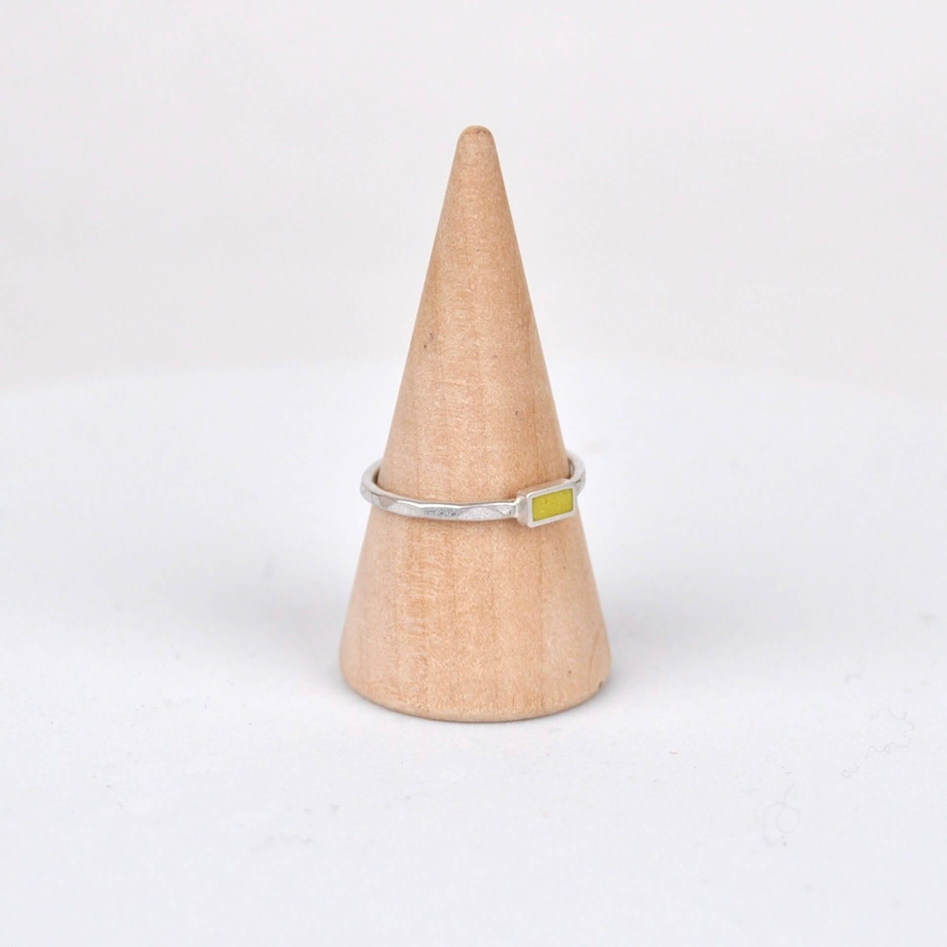 Ring Rectangle Stacking Ring - Yellow homeware shops bristol gift shops bristol Clare Lloyd