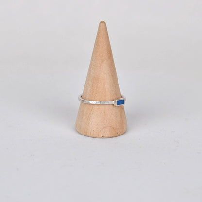 Ring Rectangle Stacking Ring - Blue homeware shops bristol gift shops bristol Clare Lloyd