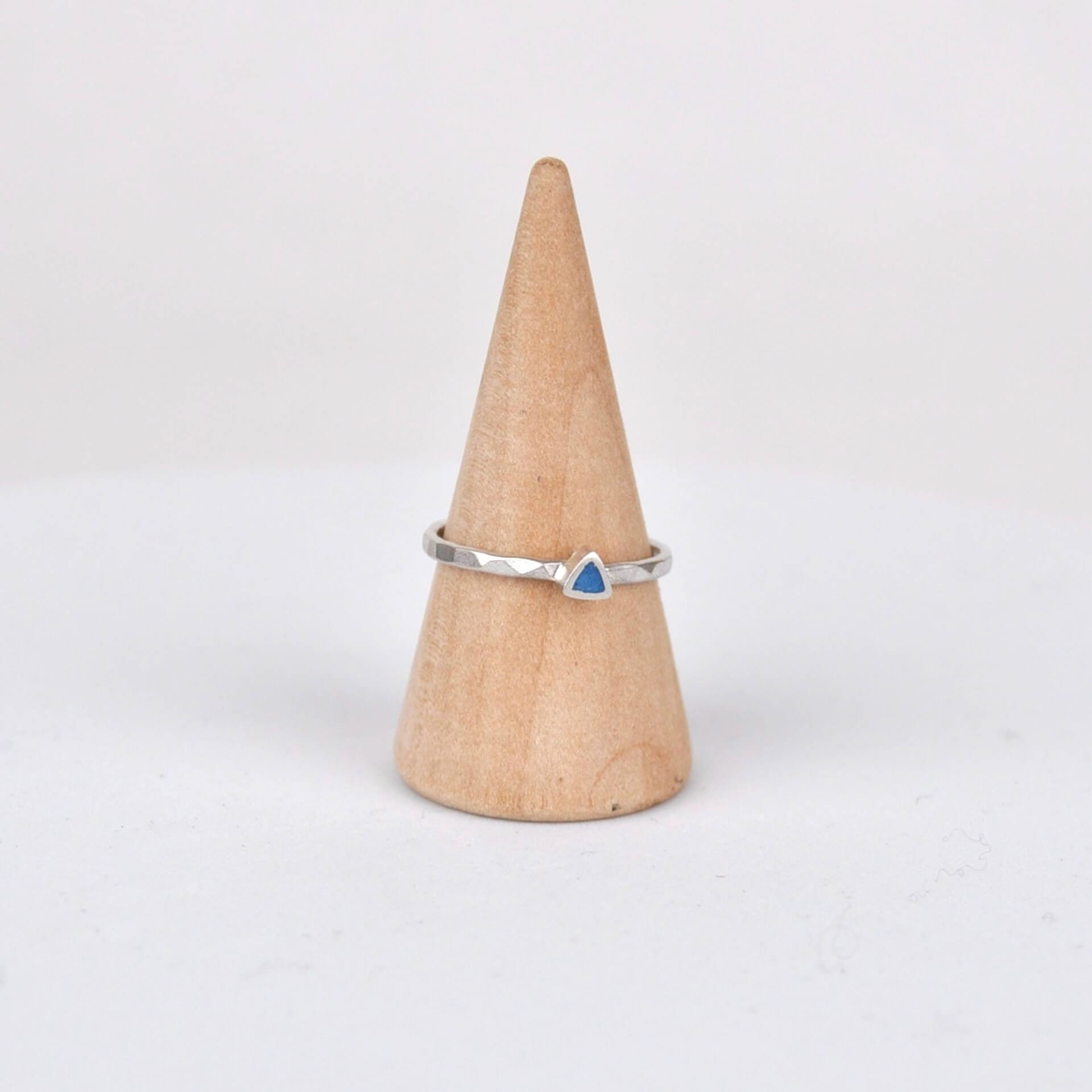 Ring Triangle Stacking Ring - Blue homeware shops bristol gift shops bristol Clare Lloyd
