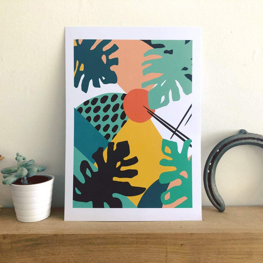 Prints Monstera Mix Print (various sizes) homeware shops bristol gift shops bristol Do It Later Illustration