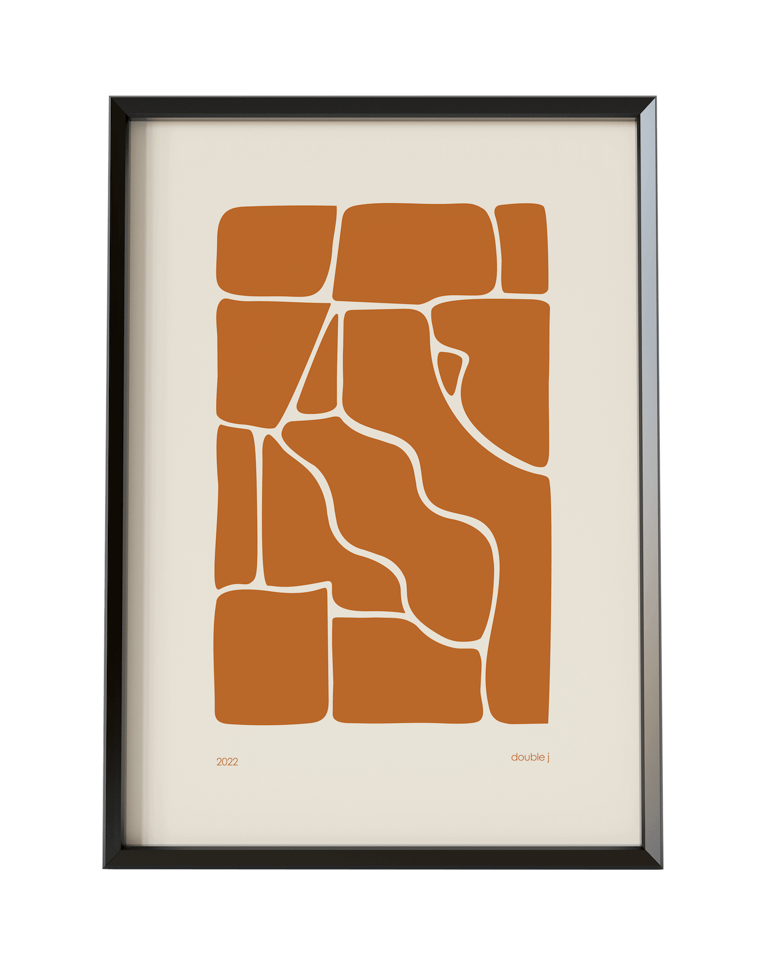 Print Solid Fluid Print (orange) homeware shops bristol gift shops bristol Double j