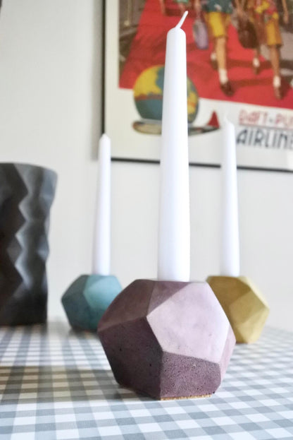 Candle Holder Chunky Concrete Candle Stick Holder homeware shops bristol gift shops bristol Fern