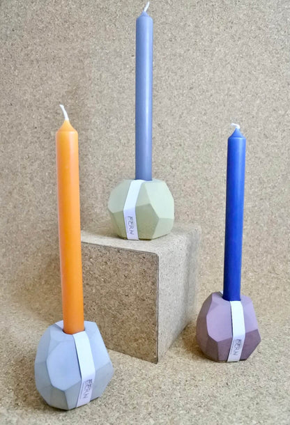 Candle Holder Chunky Concrete Candle Stick Holder homeware shops bristol gift shops bristol Fern
