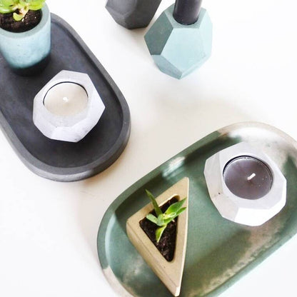 Vessel Concrete Tea light Holder (5 colours available) homeware shops bristol gift shops bristol Fern