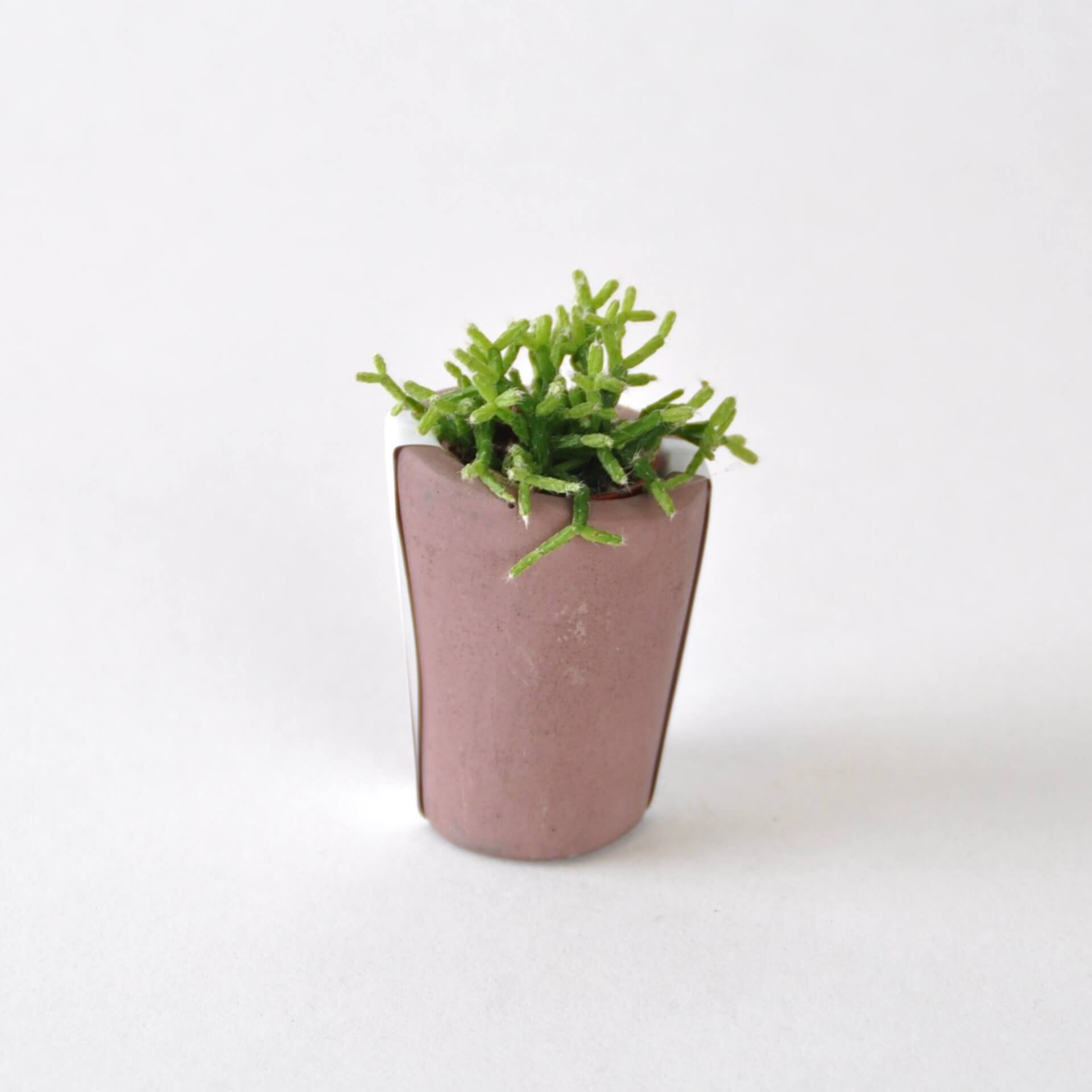 Vessel Plum Concrete Mini Vessel - Cylinder (various colours) homeware shops bristol gift shops bristol Fern