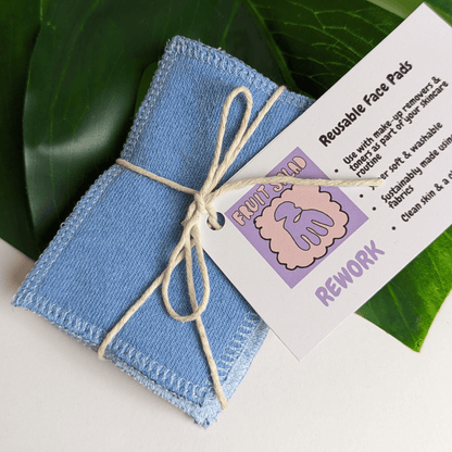 Reusable Face Pads Rectangle Reusable Face Pads - Blue tones homeware shops bristol gift shops bristol Fruit Salad