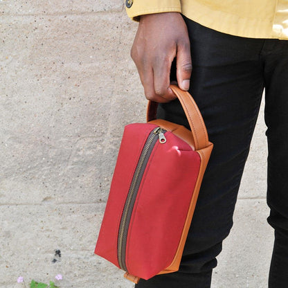 Bag Unisex Recycled Leather Dopp Bag (Toiletries / Wash Bag) homeware shops bristol gift shops bristol Lauren Holloway