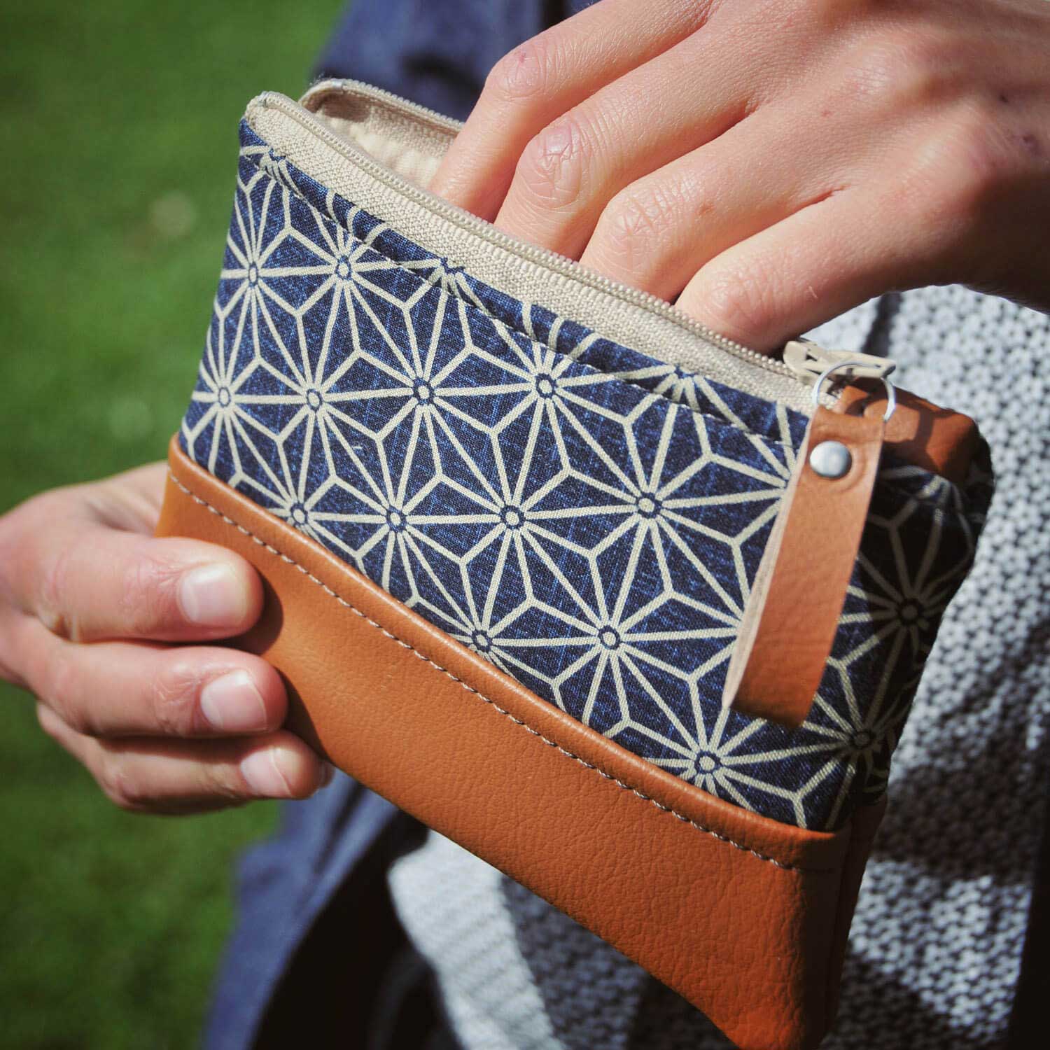 Purse / Wallet Coin Purse - Dark Wave homeware shops bristol gift shops bristol Lauren Holloway