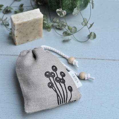 Soap Bag Linen Soap Bag homeware shops bristol gift shops bristol Lauren Holloway
