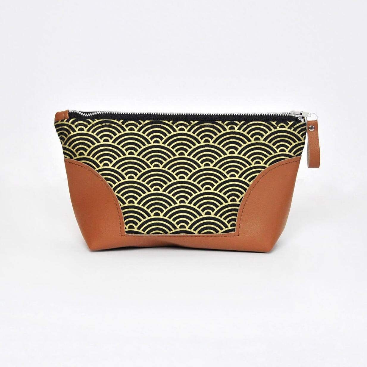 Washbag Medium / Black/ Gold Wave Toiletry Bag (various sizes and designs) homeware shops bristol gift shops bristol Lauren Holloway