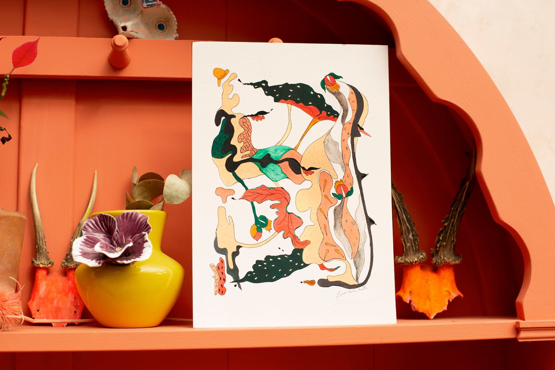 Prints Polka Dot Begonia Fine Art Digital Print homeware shops bristol gift shops bristol Louise Forster-Smith