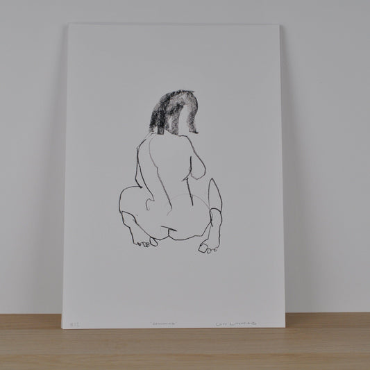 Prints Printed Figures - 'Crouching' homeware shops bristol gift shops bristol Lucy Litchfield