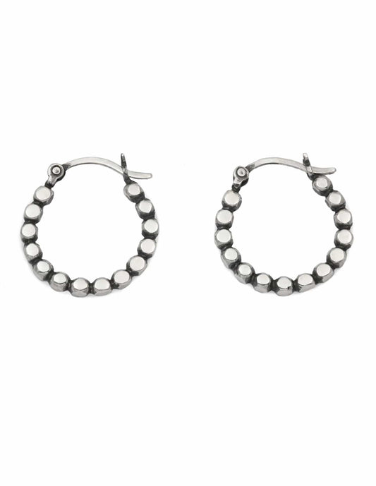 Earrings Eco Silver Chunky Halo Hoops homeware shops bristol gift shops bristol May Hofman