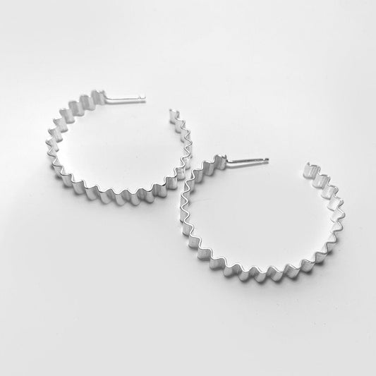 Earrings Ondulée Large Hoops in Eco Silver or Gold homeware shops bristol gift shops bristol Olivia Taylor
