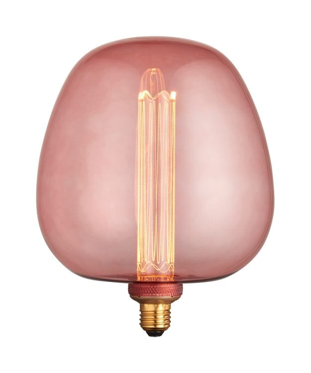 Bulb SALE Statement Filament Bulb in Tinted Pink homeware shops bristol gift shops bristol Priormade