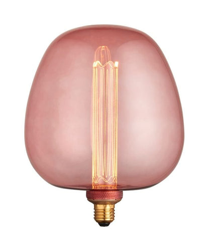 Bulb SALE Statement Filament Bulb in Tinted Pink homeware shops bristol gift shops bristol Priormade