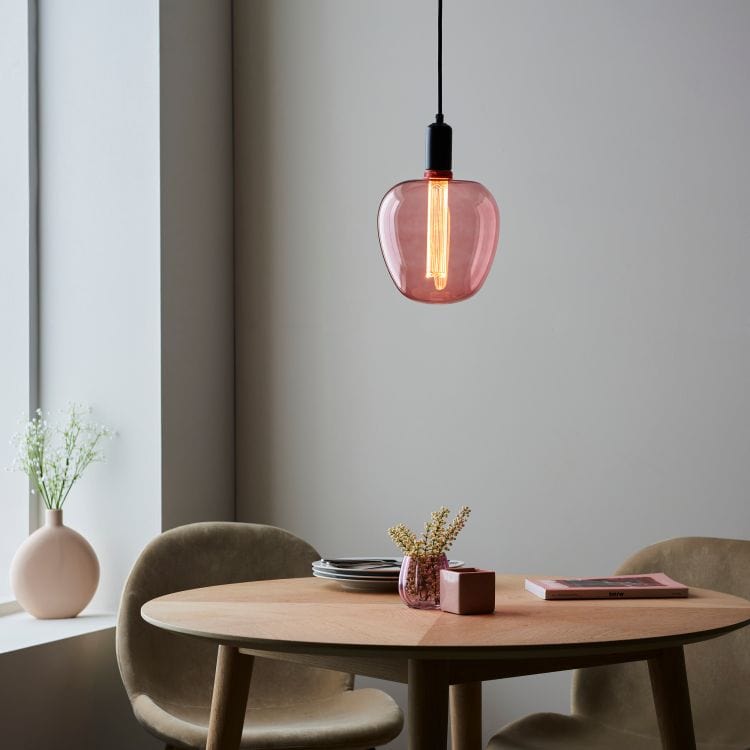 Bulb SALE Statement Filament Bulb in Tinted Pink homeware shops bristol gift shops bristol Priormade