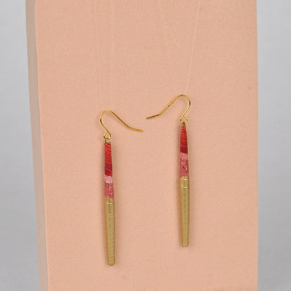 Earrings Recycled Paper Bead Earrings (Gold & Half Colour Options) homeware shops bristol gift shops bristol Quazi Design