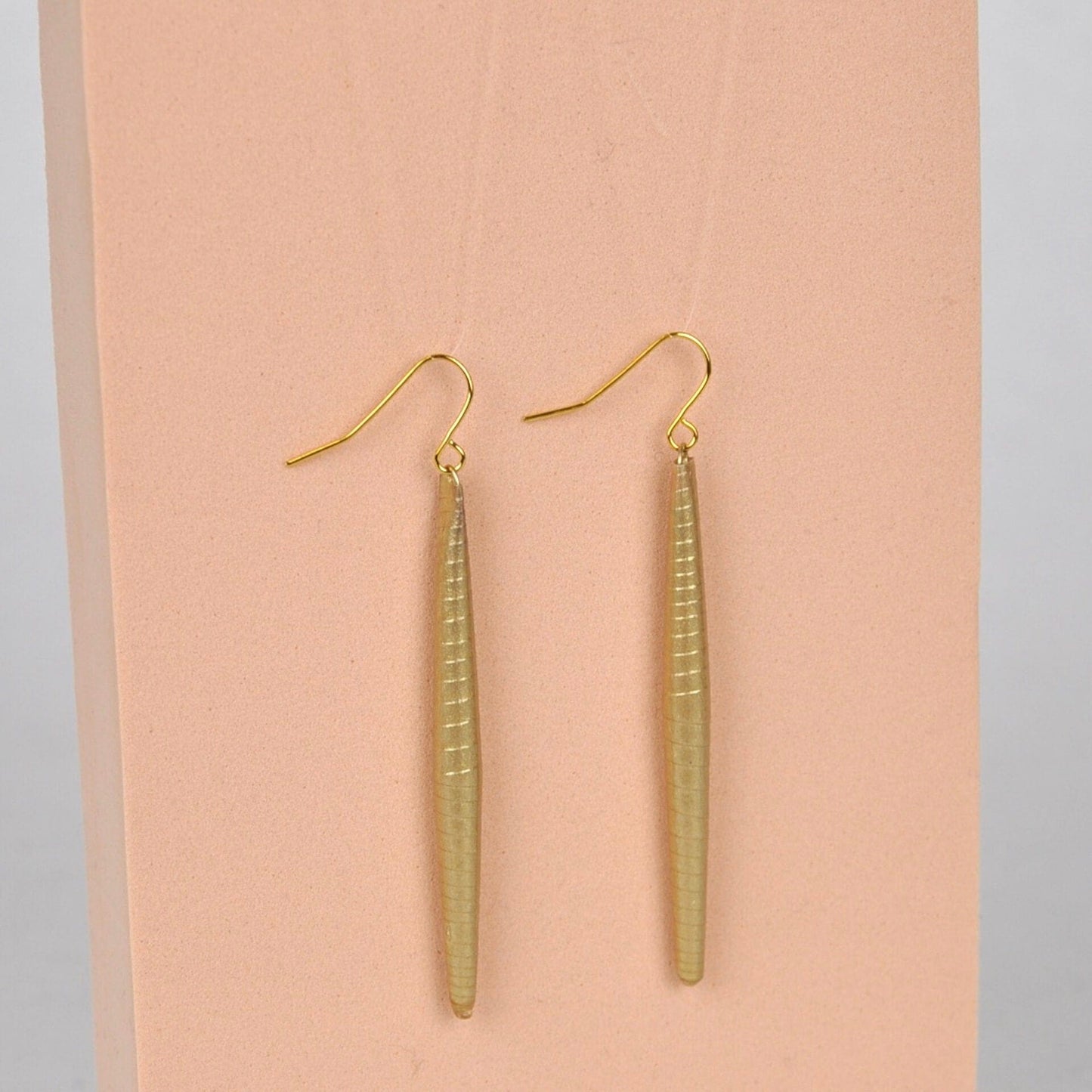 Earrings Fully Gold Recycled Paper Bead Earrings (Gold & Half Colour Options) homeware shops bristol gift shops bristol Quazi Design