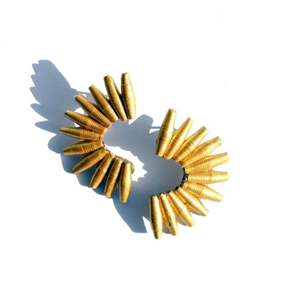 Earrings Gold Recycled Paper Fan Earrings (Various Colours) homeware shops bristol gift shops bristol Quazi Design
