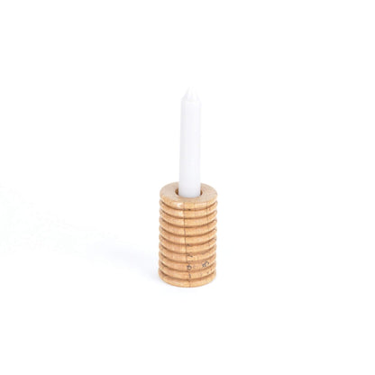 Candle Holder Ribbed Wooden Candle Holders - Spalted Beech homeware shops bristol gift shops bristol Something From The Turnery