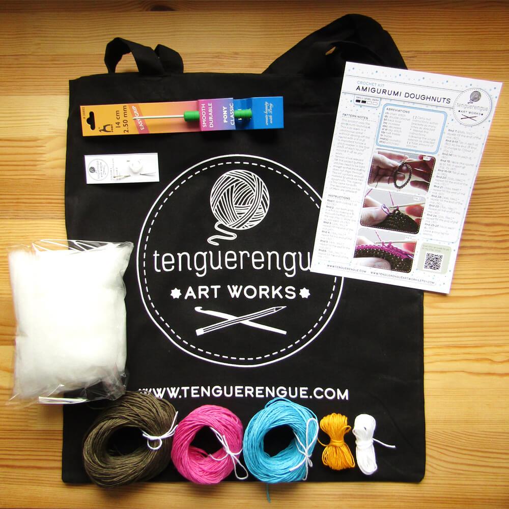 Art & Craft Kits Crochet Kit: Doughnuts homeware shops bristol gift shops bristol Tenguerengue
