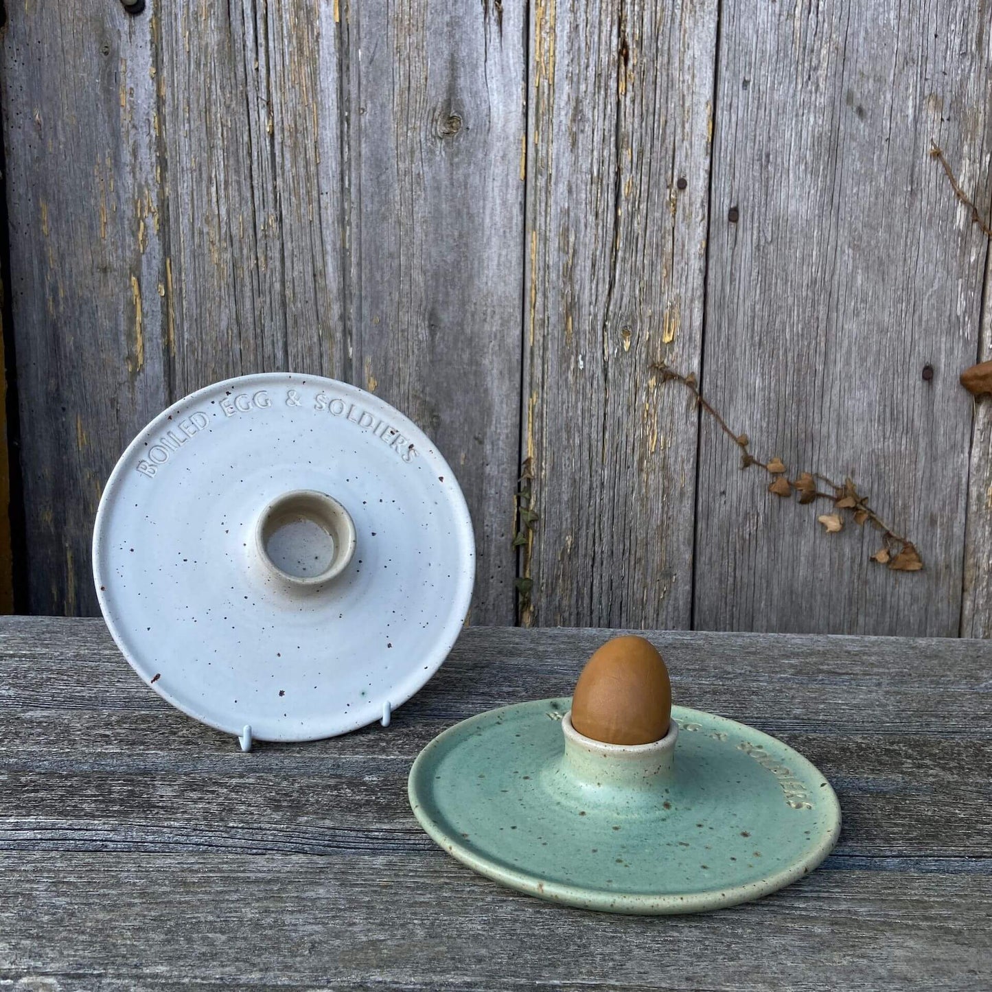 Ceramics Boiled Egg & Soldier Plate (various colours) homeware shops bristol gift shops bristol The Village Pottery