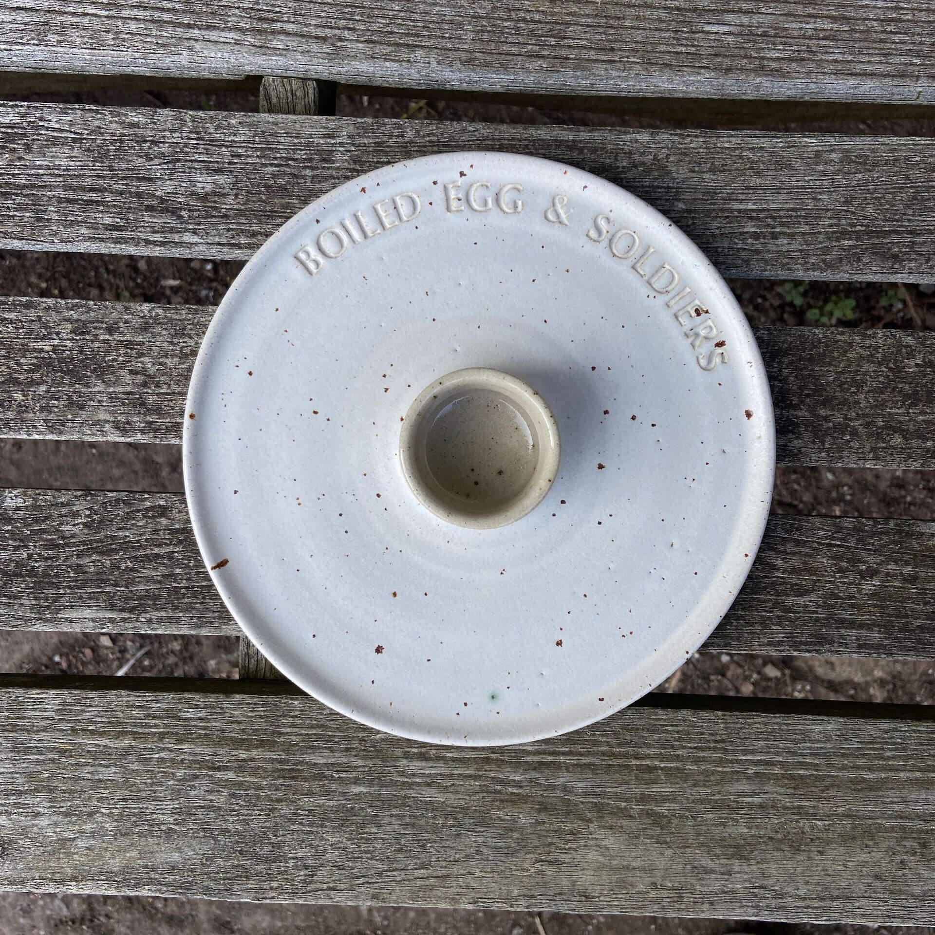 Ceramics Snowdrop White Boiled Egg & Soldier Plate (various colours) homeware shops bristol gift shops bristol The Village Pottery