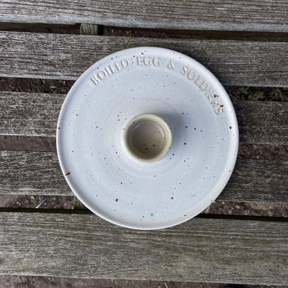 Ceramics Snowdrop White Boiled Egg & Soldier Plate (various colours) homeware shops bristol gift shops bristol The Village Pottery
